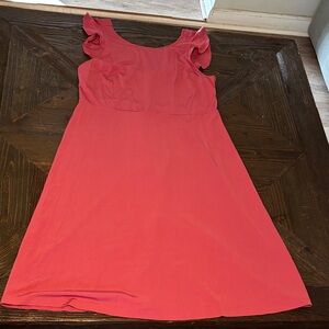GAP Pink Dress with Ruffle Sleeves
